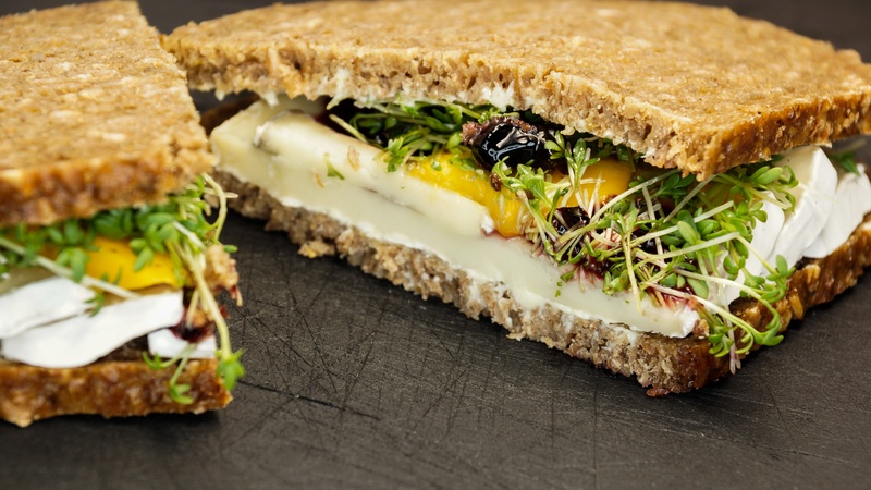 baked goods, whole wheat, fruit, healthy, baked, ready-to-eat, gourmet, brie, cheese, halves, healthy Eating, vegetables, rye, cut, tomato, mango, grain