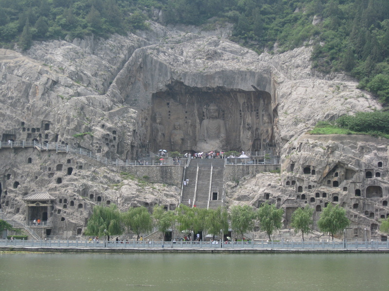 dragon gate, pilgrimage, buddhist niches, rest, divinity, meditation, wisdom, tree, travel destinations, cliff, historical monument, followers, tang dynasty