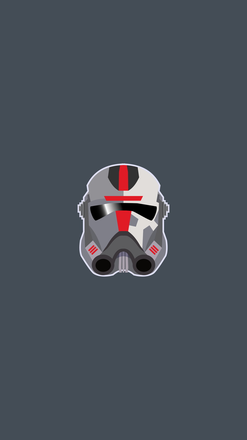 clone trooper, Star Wars, bad batch, minimalism, gray background, TV Series, portrait display, star wars bad batch, 4K, helmet