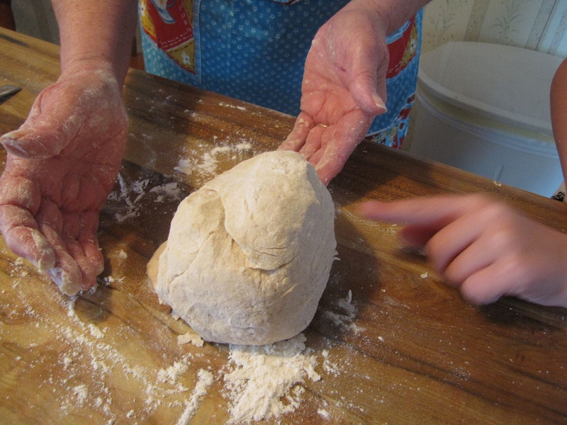 dough, real people, raw Food, brown, preparing Food, Teaching, bread, homemade, ingredient, people, kneading, grandchild, making, rolled, food, baking
