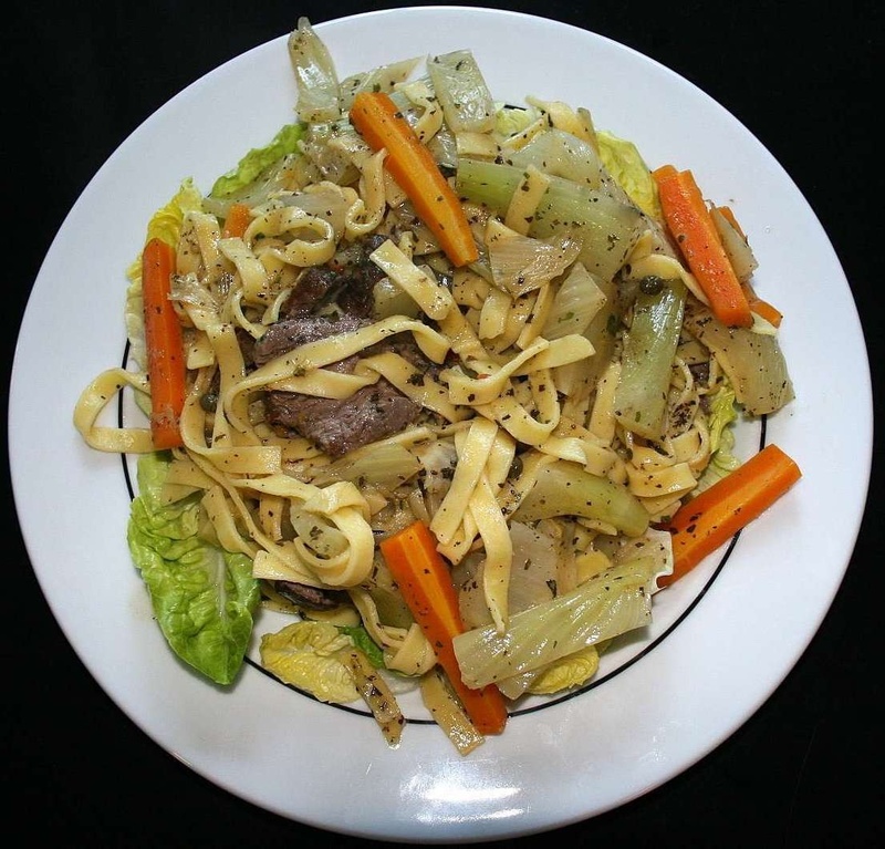 indulgence, edible, serving size, noodle dish, black background, freshness, court, wellbeing, fillet of beef, healthy eating, close-up, indoors, carrots