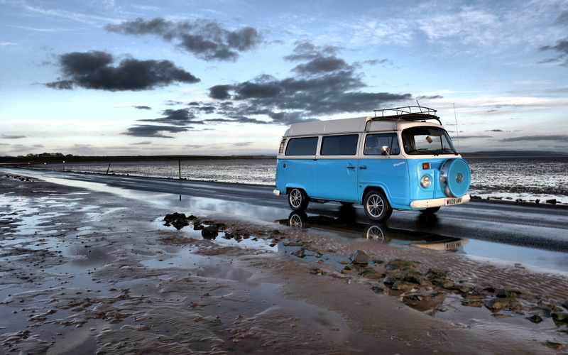 travel, nature, water, beach, vehicle, ocean, low tide, road, blue, no people, tranquility, sand, seashore, land vehicle, scenics - nature, cloud - sky