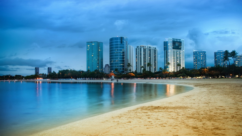 architecture, vacations, apartment, coastline, sand, skyscrapers, urban Scene, summer, office building exterior, florida - Usa, travel, cityscape, modern