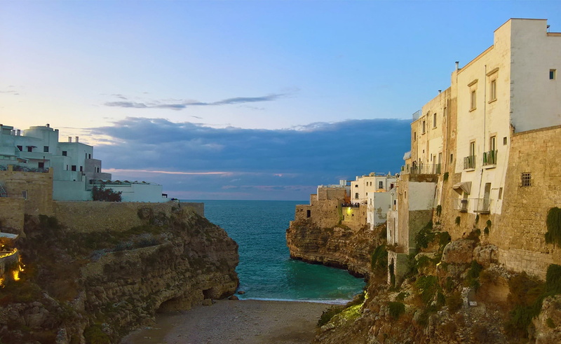 water, 1080P, polignano a mare, polignano, city, nature, sky, no people, travel, costa, rocks, residential district, day, travel destinations, cliff, cala port