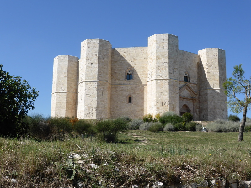 day, industry, architecture, history, clear sky, built structure, castle, sky, italy, puglia, building exterior, old, grass, the past, plant, outdoors