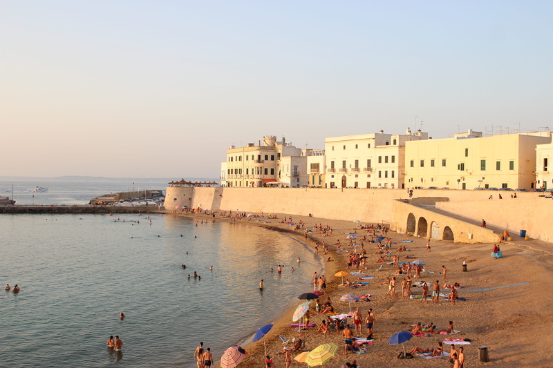puglia, tourism, group of people, beach, sea, travel destinations, italy, landscape, large group of people, nature, summer, gallipoli, land, men, architecture