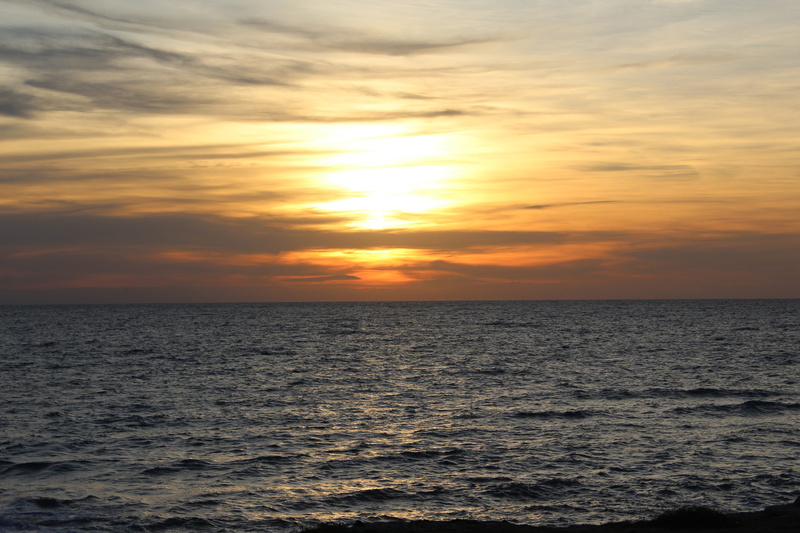 water, salento, idyllic, orange color, waterfront, horizon over water, 5K, tranquil scene, sea, beauty in nature, seascape, sunset, no people, tranquility