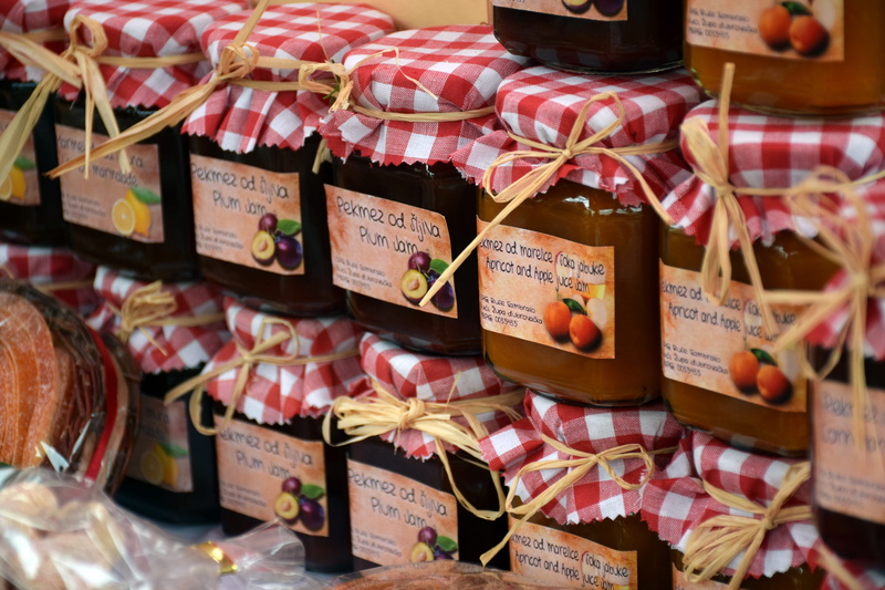 variation, abundance, lot, communication, market stall, flavor, close-up, freshness, homemade, label, script, container, natural, croatia, price tag, for sale