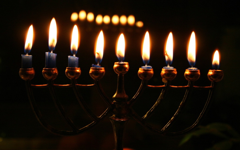 hanukiah, holiday, festival, chanukah, candelabrum, candle, jewish, menorah, hanukkah, 1080P
