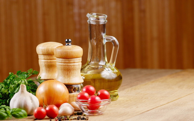 container, olive Oil, ingredient, tomatoes, cooking Oil, glass, no people, freshness, 720P, pepper - Seasoning, vegetarian Food, spice, spices, herb, close-up