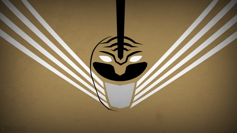 1080P, White Ranger, minimalism, Power Rangers, blo0p