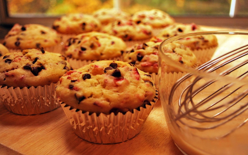 chip, muffins, bakery, delicious, cranberry, 3d and abstract, sweet, 1080P, chocolate, dessert