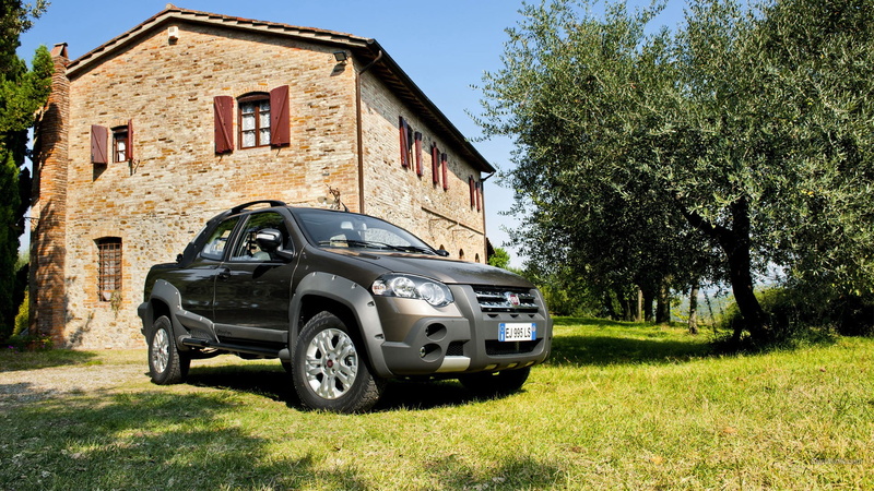 vehicle, 1080P, car, house, FIAT, Fiat Strada