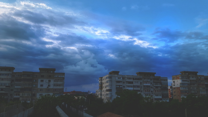 built structure, plant, day, nature, tree, outdoors, sky, dramatic sky, no people, apartment, romania, building exterior, building, buzău, storm, city life