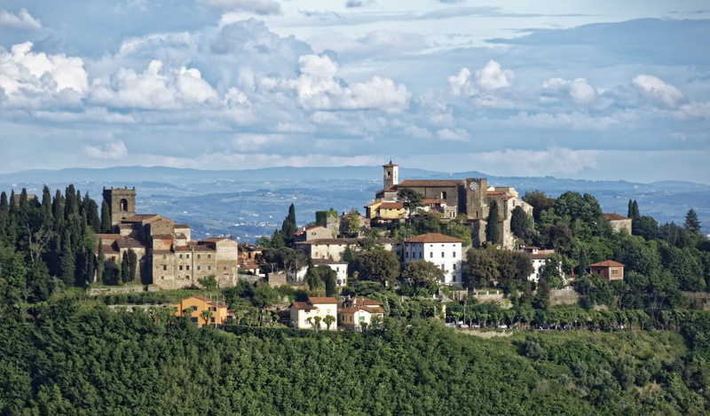 day, tree, scenics - nature, plant, environment, toscana, outdoors, building, no people, cityscape, region montecatini, built structure, panorama, high angle view