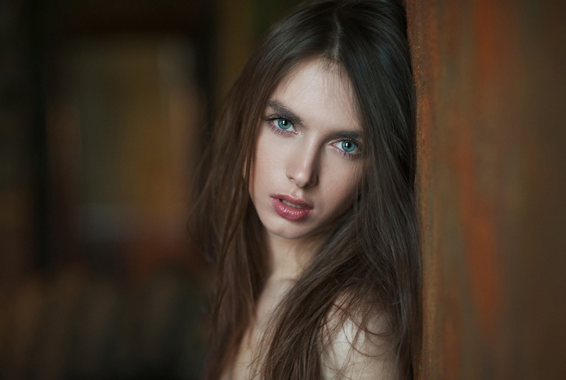 1080P, blue eyes, Victoria Vishnevetskaya, Maxim Maximov, women, portrait, face, model, depth of field