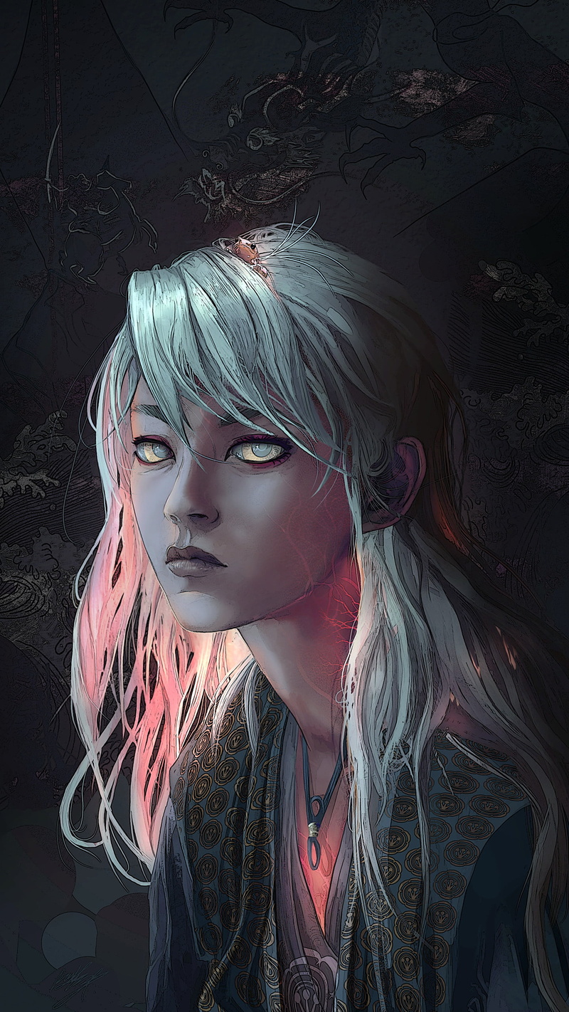 ArtStation, blonde, artwork, digital painting, drawing, Rashed AlAkroka, vertical, looking at viewer, 1080P, portrait display, portrait, women, digital