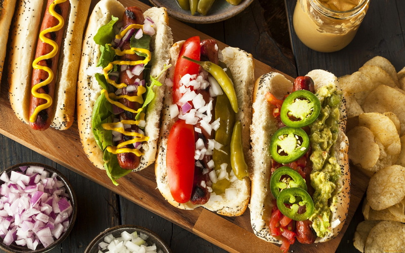 hot dogs, 1080P, food