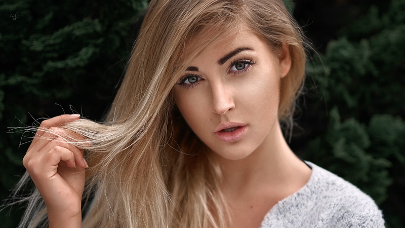 adult, contemplation, 1080P, fashion, face, young women, looking at camera, one person, blonde, long hair, beautiful woman, nature, human face, beautiful people