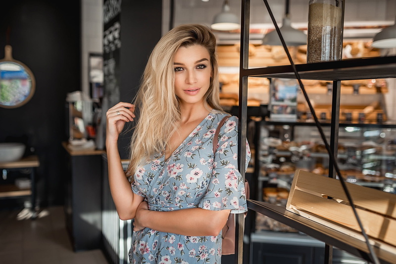 blonde, smile, Girl, 1080P, A Diakov George, look