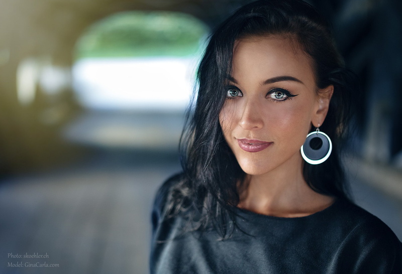 women, Gina Carla, 1080P, face, Sebastian Köhler, smiling, portrait