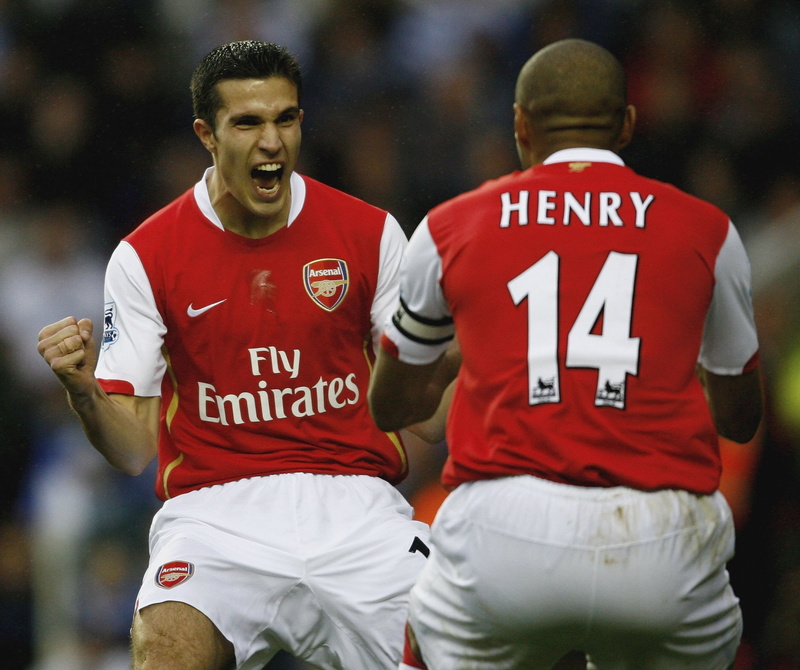 Arsenal, 2K, Footballers, soccer, Robin Van Persie, Thierry Henry