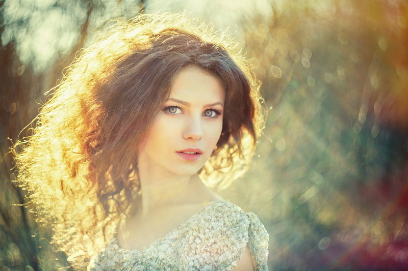 blue eyes, hair, contemplation, fashion, nature, glamour, human face, long hair, headshot, Sergey Piltnik, women, body part, beautiful woman, beauty, adult