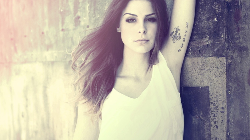 long hair, love, looking at viewer, Lena Meyer-Landrut, 1080P, women, tattoo