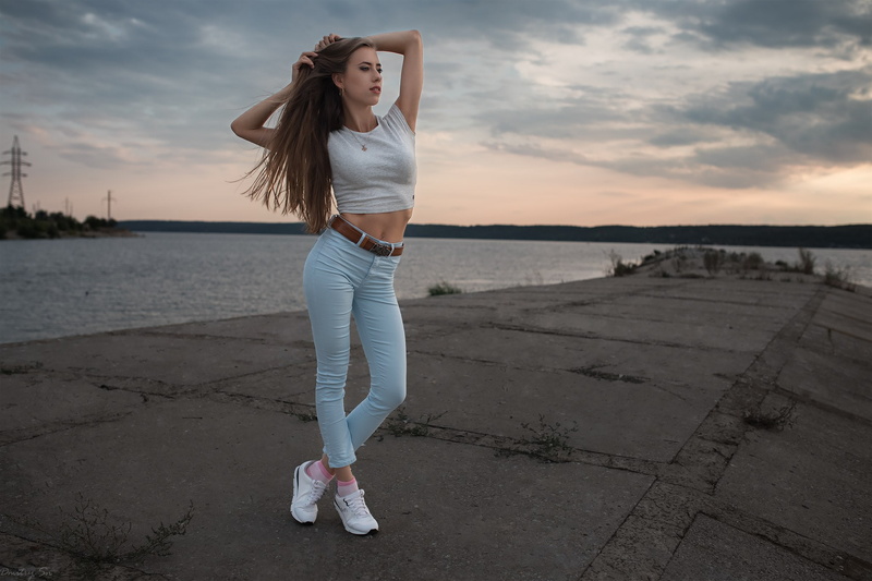 Dmitry Shulgin, 1080P, women outdoors, Viktoria Babkina, arms up, women