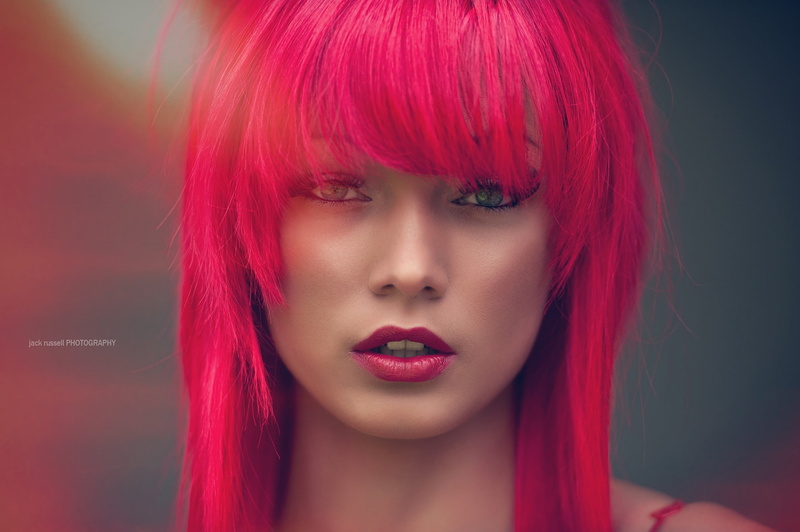 redhead, hair, 2K, beautiful people, one person, lipstick, beauty, human lips, headshot, dyed hair, bangs, indoors, face, red, front view, adult, portrait