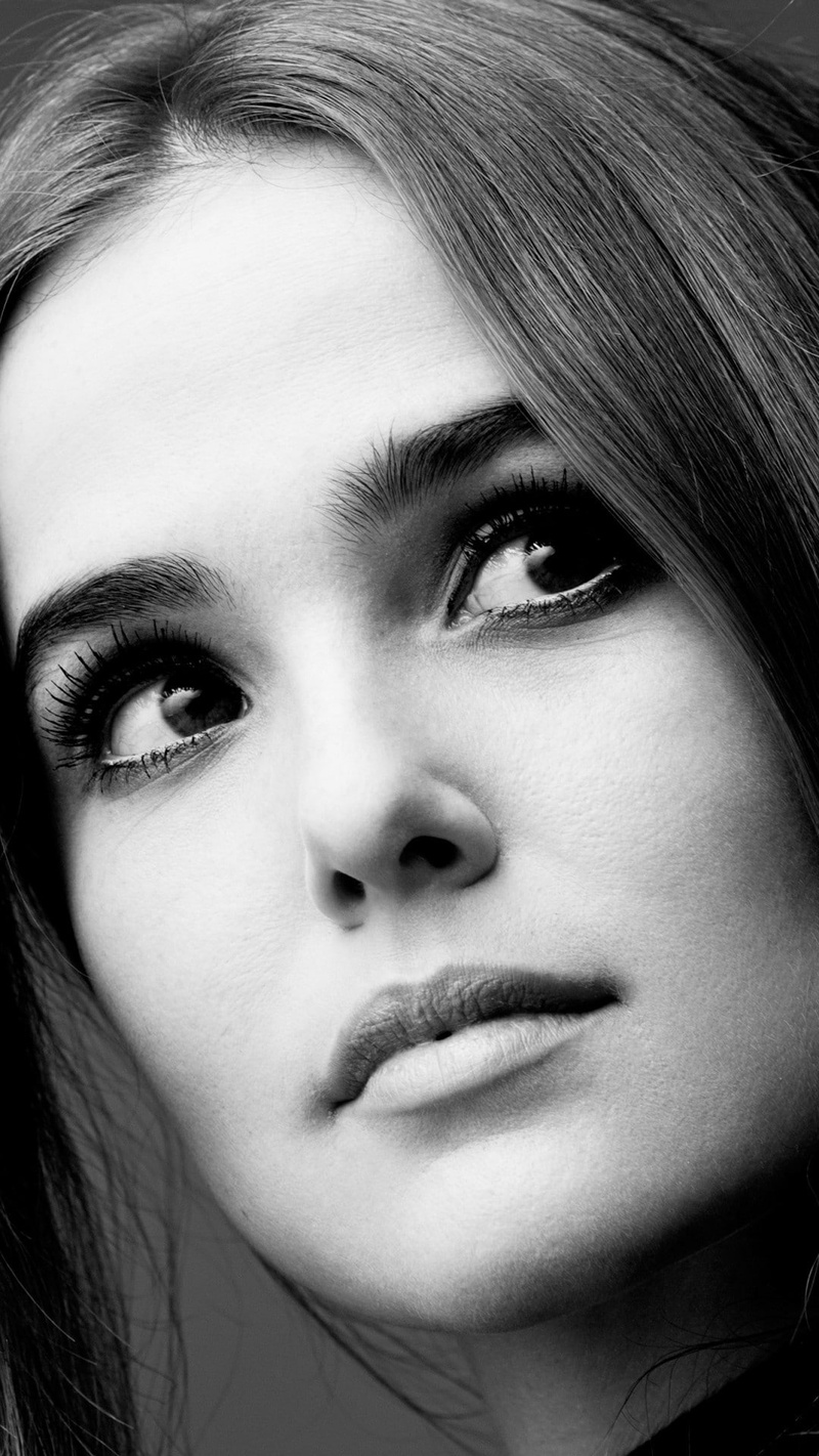 1080P, close-up, looking away, young women, one person, luxury, beauty, human body part, hairstyle, portrait, eyeliner, fashion, model, monochrome, make-up