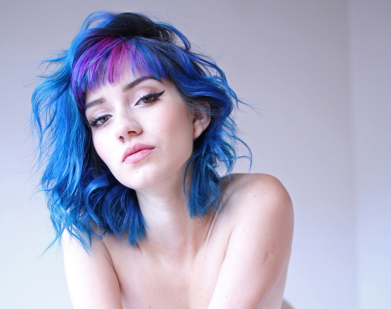 2K, young adult, long hair, beauty, nose rings, contemplation, headshot, pierced nose, lipstick, young women, hair, pink, women, beautiful woman, bare shoulders