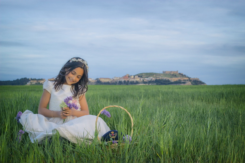 full length, day, hope, castle, sweetness, delusion, field, hairstyle, portrait, casual clothing, women, landscape, grass, young adult, beauty in nature