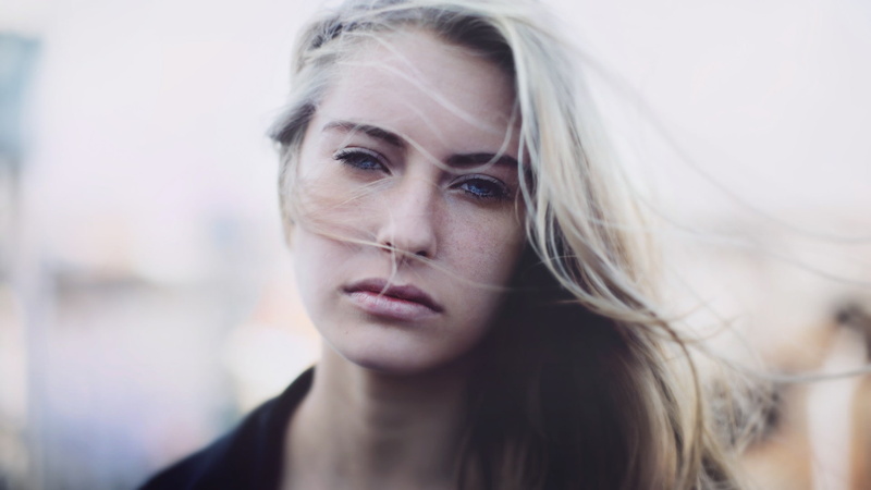 women, 1080P, blonde, Camille Rochette, blue eyes, women outdoors