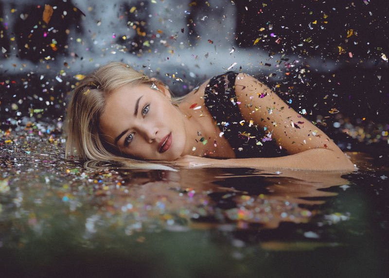 2K, face, girl, pose, look, water, David Olkarny, mood