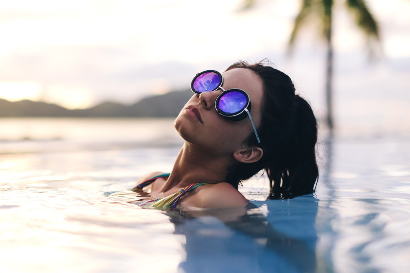 5K, Touched by the sun, glasses, in the water, Palma, girl, David Olkarny