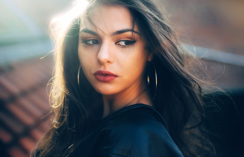 model, Looking Away, face, 2K, David Olkarny, portrait, women