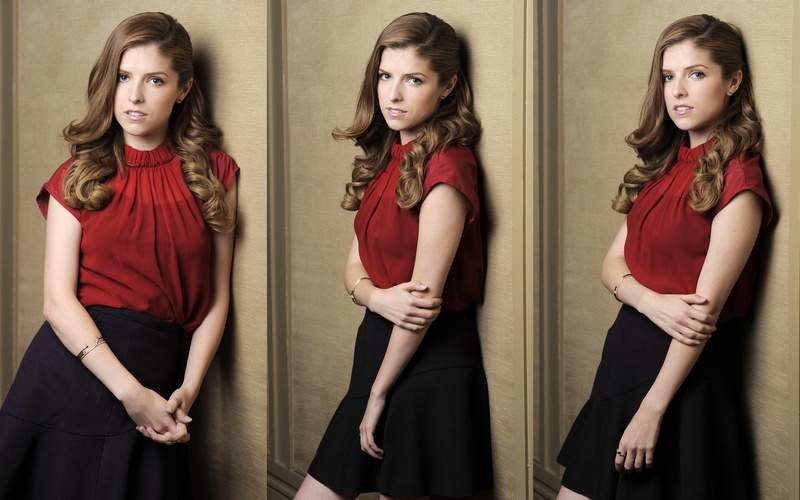 4K, Anna Kendrick, clothing, waiting, people, indoors, hairstyle, dress, beautiful people, beautiful woman, contemplation, collage, beauty, glamour, young women