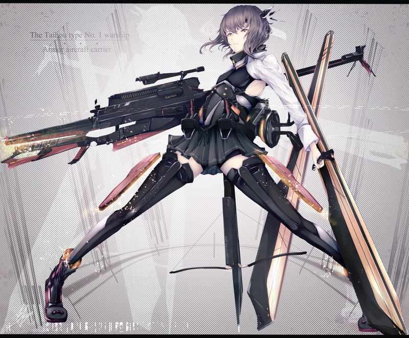 weapon, anime girls, spread legs, 1080P, anime, Kantai Collection