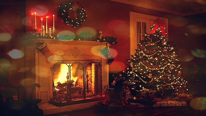 no people, atmosphere, gray, holiday, holiday - event, 1080P, nature, plant, religion, indoors, candle, christmas ornament, screen, christmas decoration