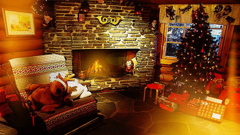 one animal, animal, domestic, home interior, no people, feline, wall, mammal, indoors, fireplace, cat, animal themes, Christmas, domestic room, domestic animals