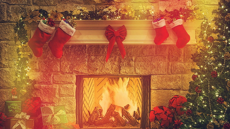 several, holiday - event, fireplace, lights, stockings, art and craft, gift, tree, christmas, christmas lights, celebration, plant, no people, decoration