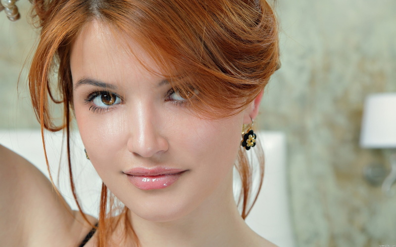 redheads, women, art, closeup, close-up, violla, faces, violla a, hd, close, eyes, 2K, brown, brown eyes, nature