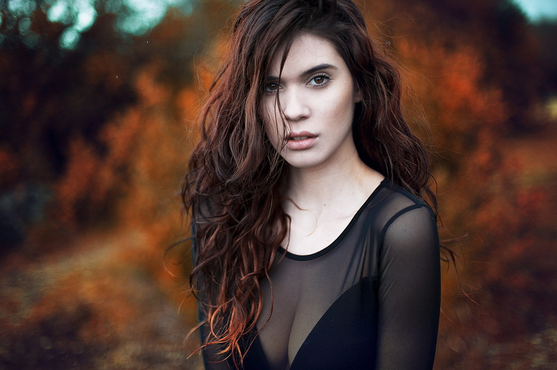 1080P, brunette, see-through clothing, women, curly hair, long hair