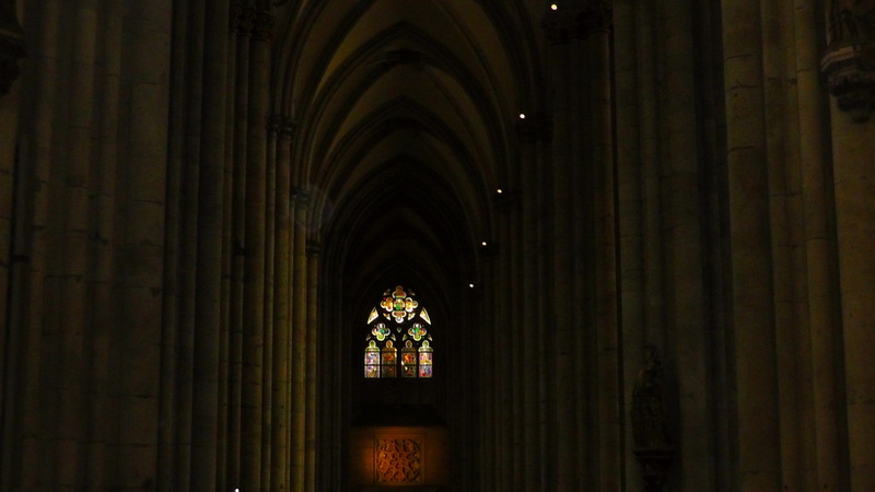 back light, place of worship, arch, built structure, belief, stones, dark, gang, indoors, Münster, building, architecture, Cathedral, high, Church, window