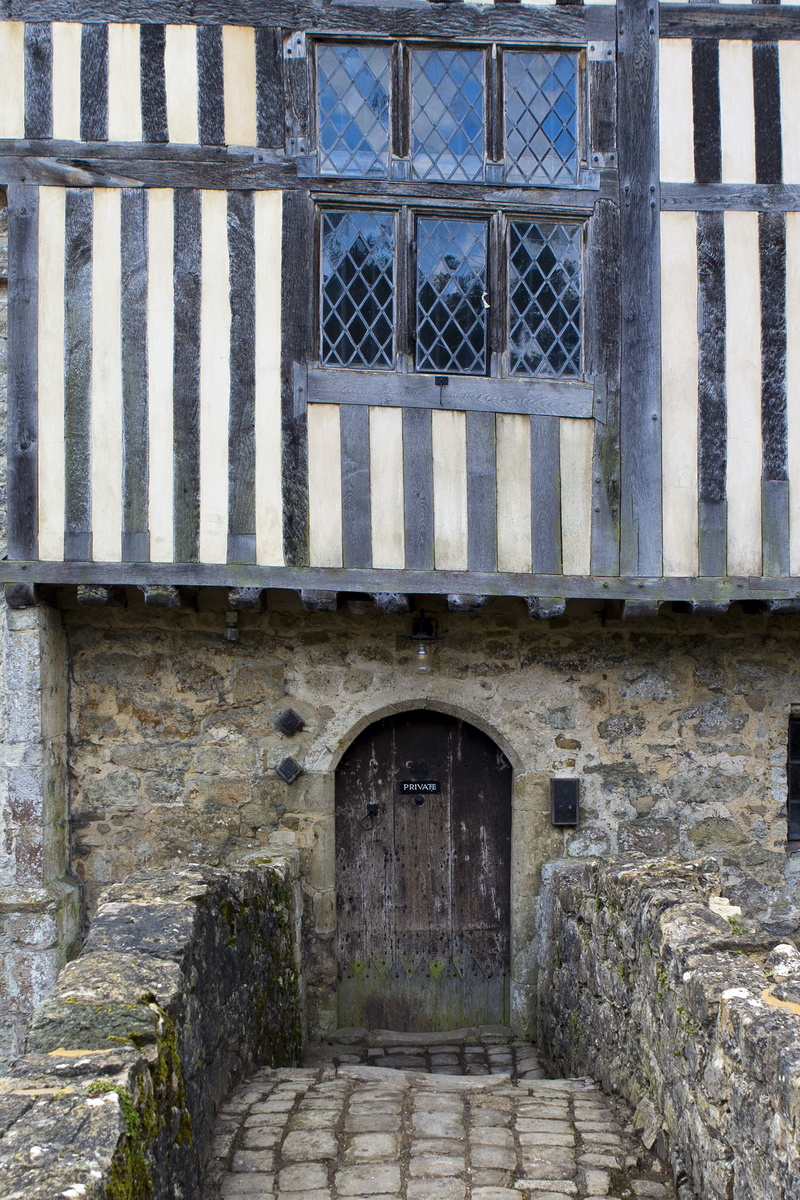 history, wall, medieval moated manor house, closed, render, doorway, built structure, leaded lights, staircase, old, humped back bridge, outdoors, architecture