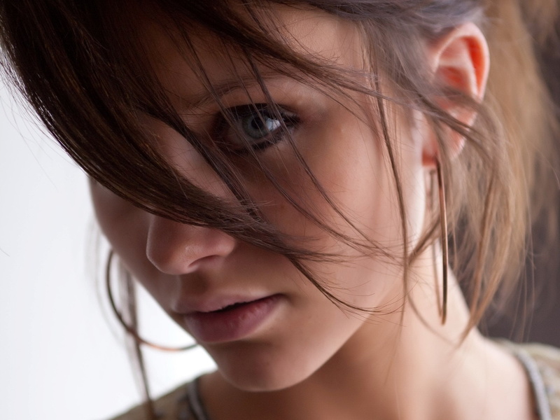 teenager, offspring, body part, bangs, brown hair, childhood, close-up, Sensual, Cameron Intima, Hair, Adults, 1080P, headshot, females, innocence, one person