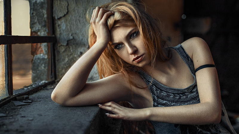 window, model, Carla Sonre, women, Damian Piórko, 1080P
