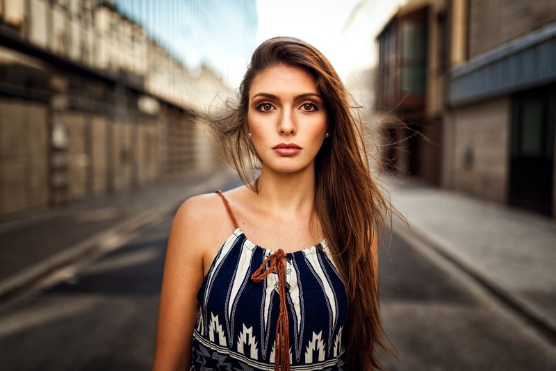 long hair, face, Miro Hofmann, portrait, women, 1080P