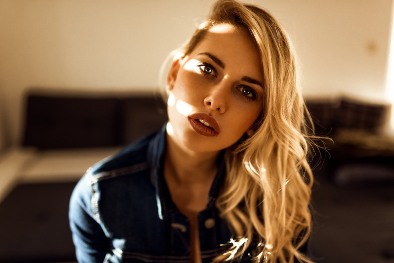 face, blonde, women, 1080P, portrait, Miro Hofmann